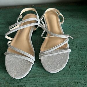 Elegant Silver Strappy Sandals